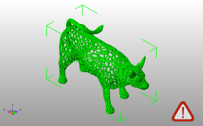 镂空金牛模型斜视图