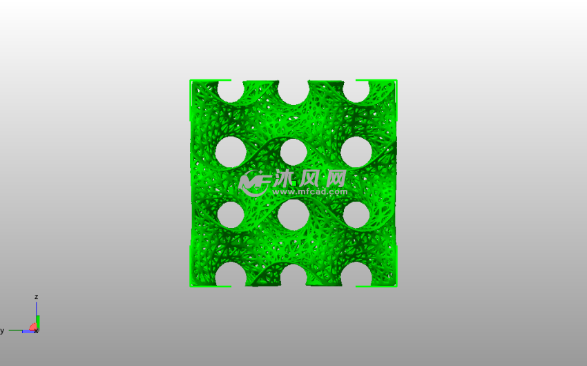 镂空立方体侧视图