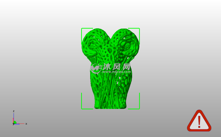 镂空绵羊3D模型主视图