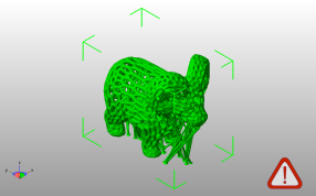 镂空绵羊3D模型斜视图