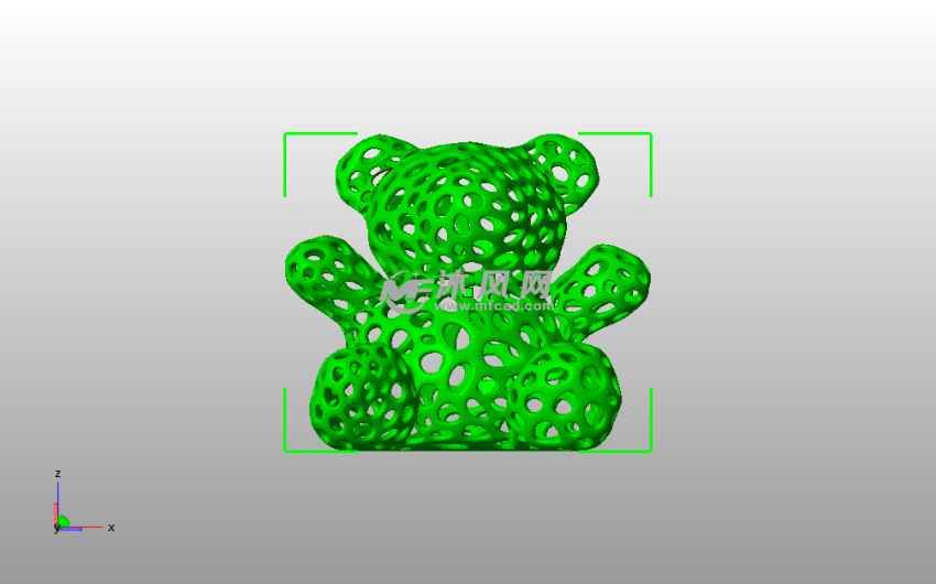 镂空泰迪熊主视图