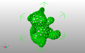 镂空泰迪熊斜视图