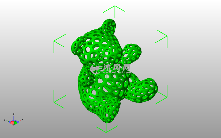 镂空泰迪熊斜视图