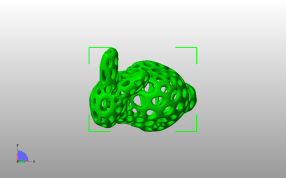 镂空兔模型俯视图