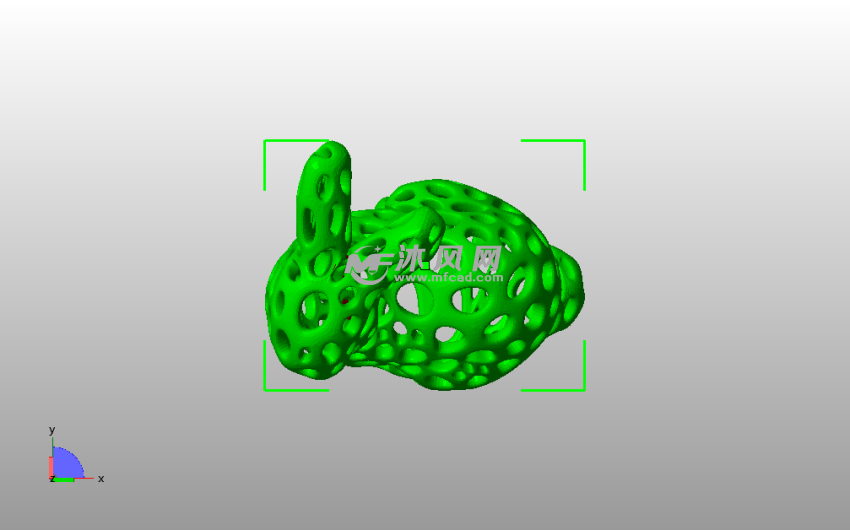 镂空兔模型俯视图