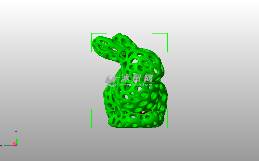 镂空兔模型主视图