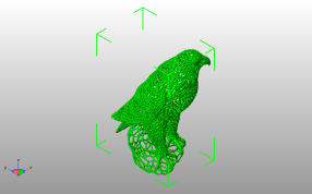 镂空鹰模型斜视图