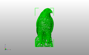 镂空鹰模型主视图