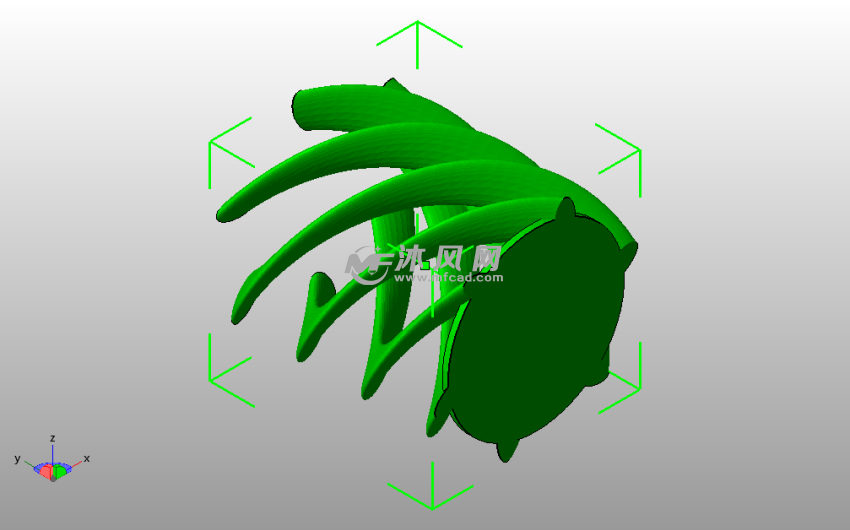 螺旋笔筒模型斜视图