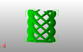 螺旋笔筒模型侧视图