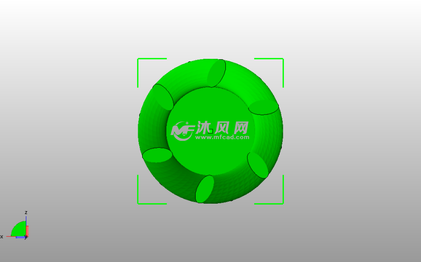 螺旋笔筒模型俯视图