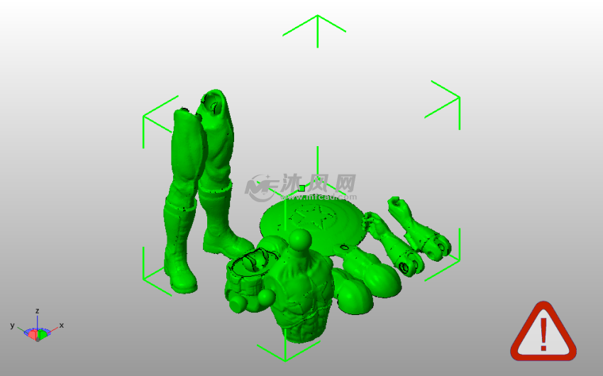 美国队长模型斜视图