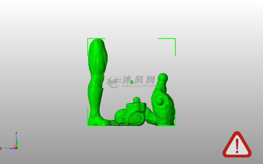 美国队长模型侧视图