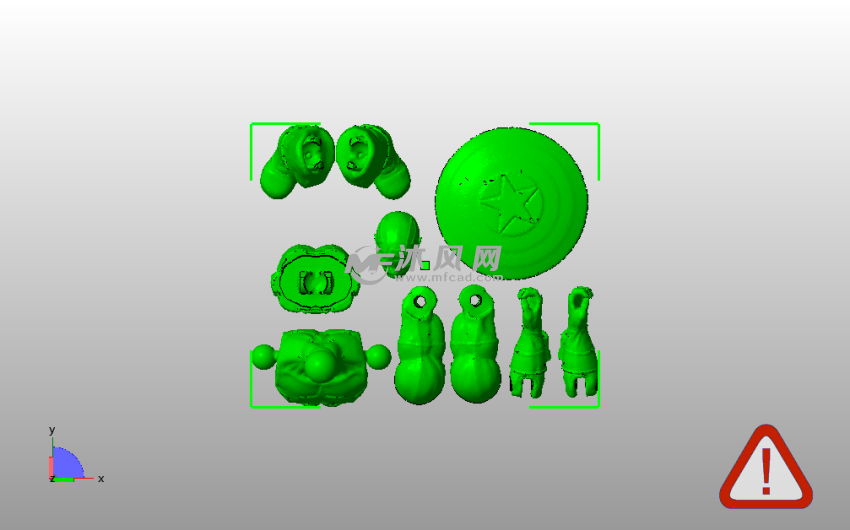 美国队长模型俯视图