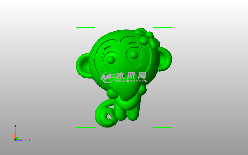 美女猴子模型主视图