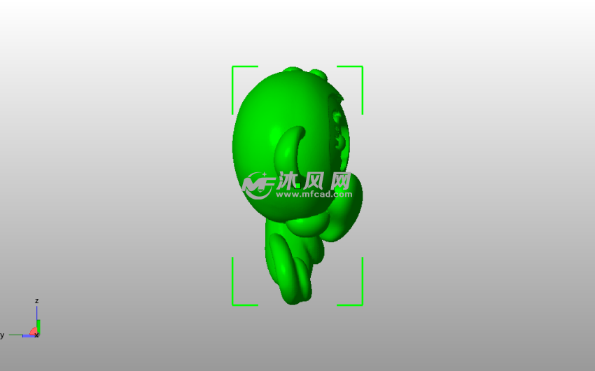 美女猴子模型侧视图