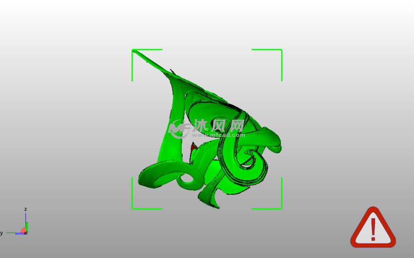  女神头饰模型主视图