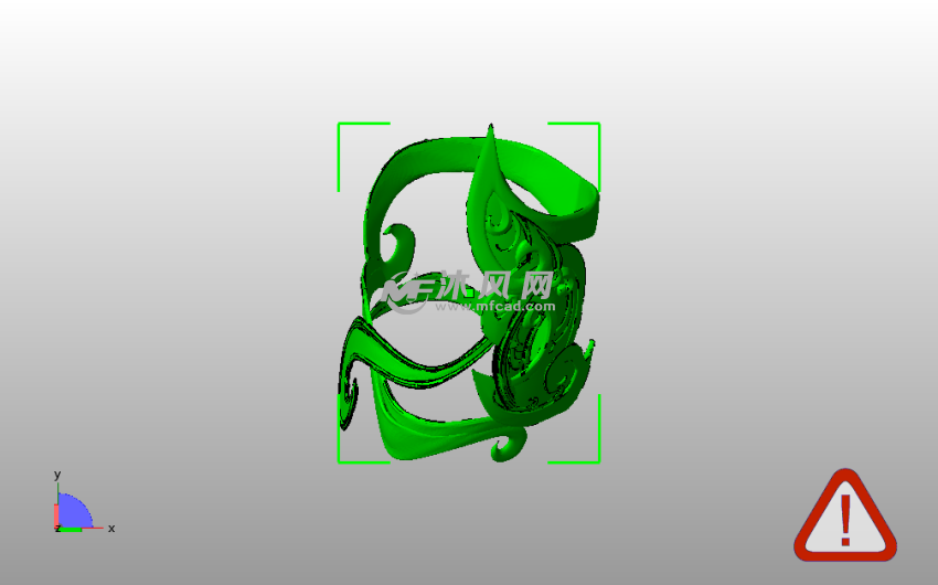  女神头饰模型俯视图