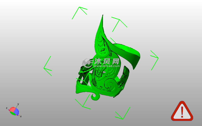  女神头饰模型斜视图