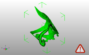  女神头饰模型侧视图