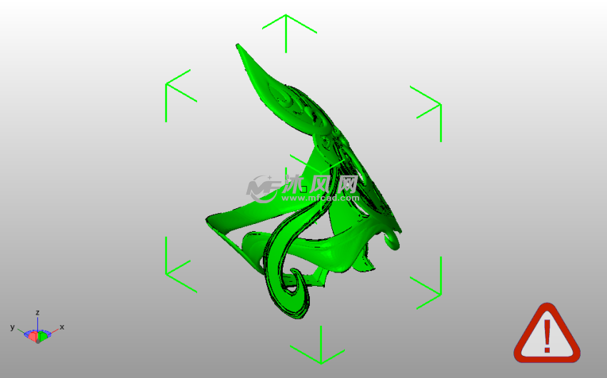  女神头饰模型侧视图