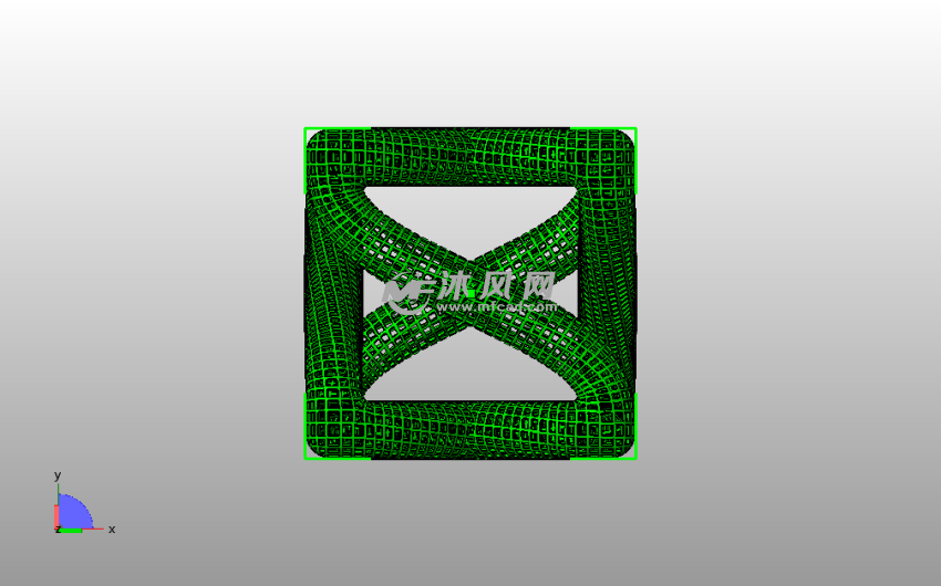 曲折立方模型俯视图