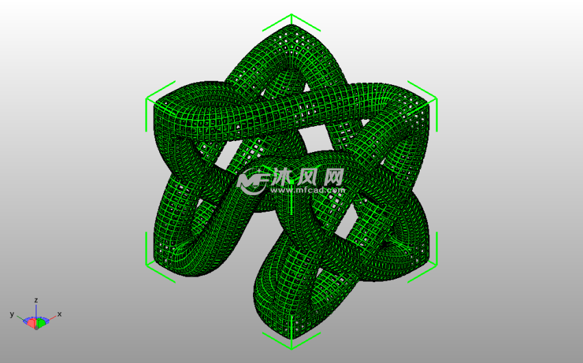 曲折立方模型斜视图