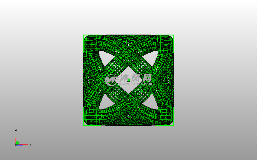 曲折立方模型主视图