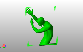 人形笔筒模型侧视图