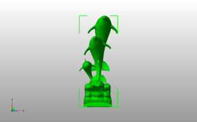 三只海豚模型主视图