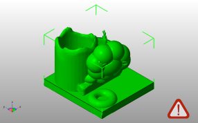 狮子孔雀笔筒斜视图