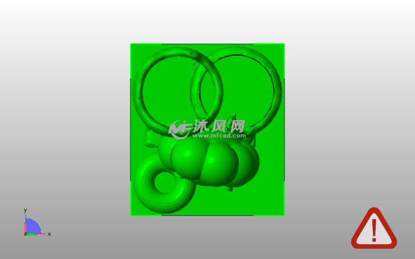 狮子孔雀笔筒俯视图