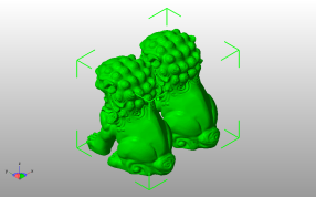 石狮子模型斜视图