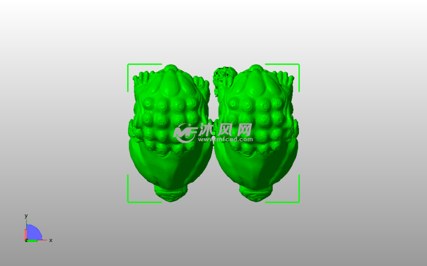 石狮子模型俯视图