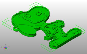 史努比钥匙链斜视图
