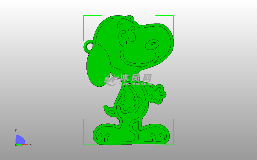 史努比钥匙链俯视图