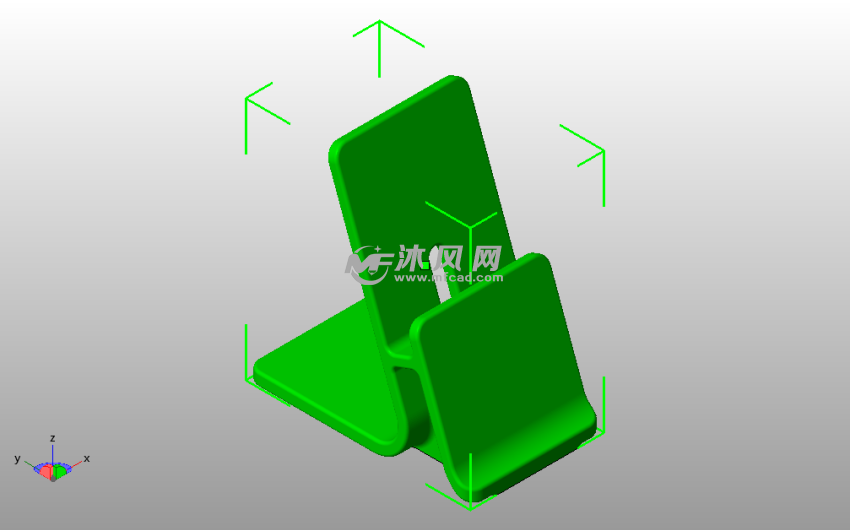 手机支架模型斜视图