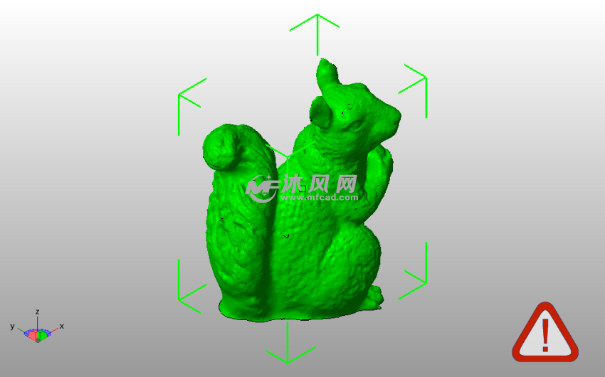 守护松鼠模型斜视图