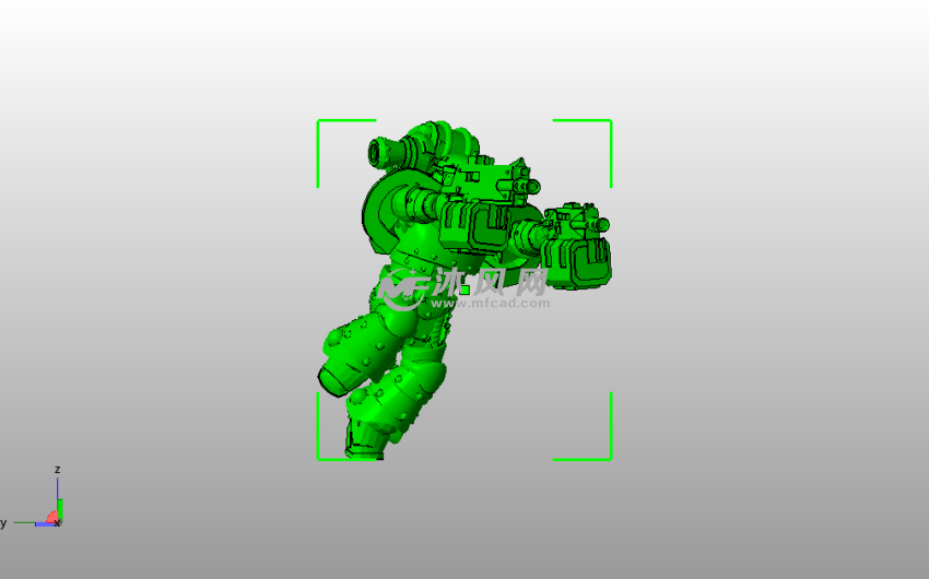 太空战士模型侧视图