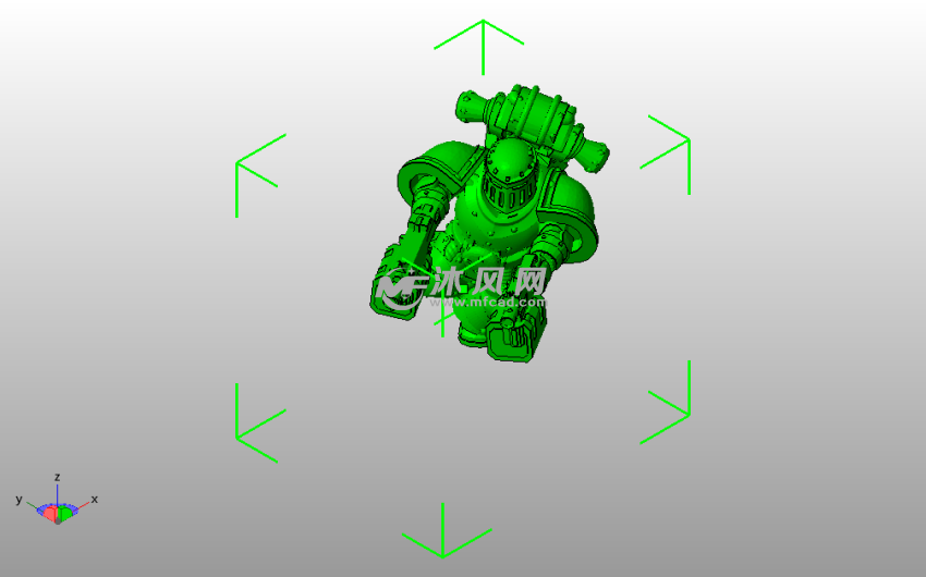 太空战士模型斜视图