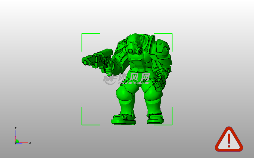 外太空战士模型主视图