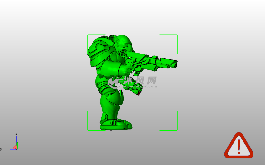 外太空战士模型侧视图