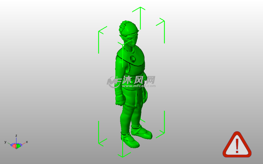 外星人模型斜视图