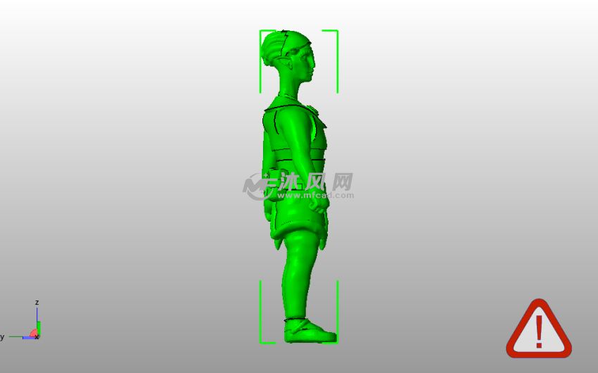 外星人模型侧视图
