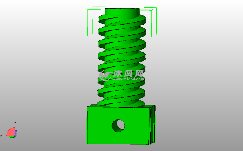 沃尔沃740座椅支架主视图