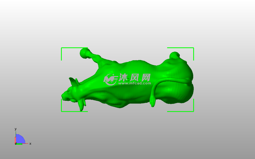 希腊公牛模型俯视图