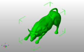 希腊公牛模型斜视图