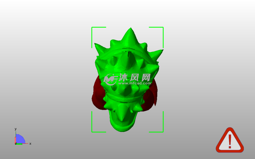 细化披甲龙龟模型俯视图