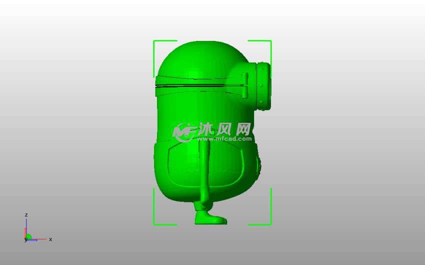 小黄人三维模型侧视图