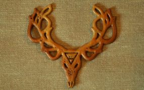 小鹿吊坠模型俯视图